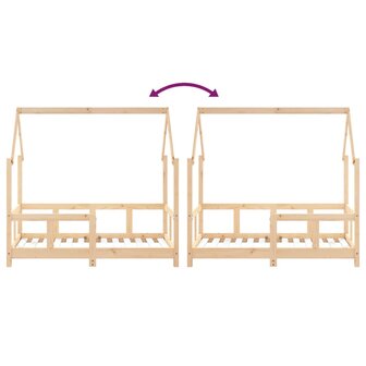 Kinderbedframe 70x140 cm massief grenenhout 7