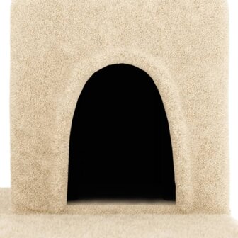 Kattenmeubel met sisal krabpalen 154 cm cr&egrave;mekleurig 6