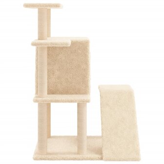 Kattenmeubel met sisal krabpalen 97 cm cr&egrave;mekleurig 5