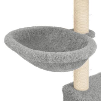 Kattenmeubel met sisal krabpalen 83 cm lichtgrijs 8