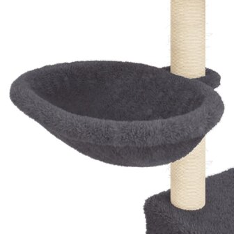 Kattenmeubel met sisal krabpalen 83 cm donkergrijs 8