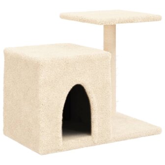 Kattenmeubel met sisal krabpalen 50,5 cm cr&egrave;mekleurig 2