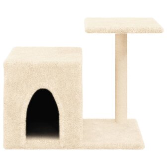 Kattenmeubel met sisal krabpalen 50,5 cm cr&egrave;mekleurig 4