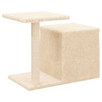 Kattenmeubel met sisal krabpalen 50,5 cm cr&egrave;mekleurig 6