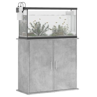 Aquariumstandaard 81x36x73 cm bewerkt hout betongrijs 4