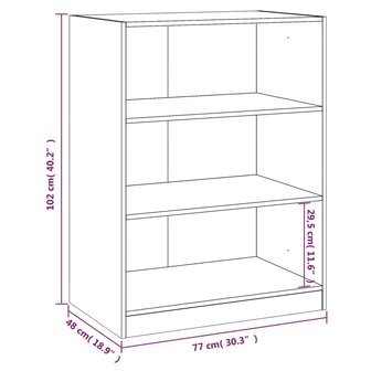 Kledingkast 77x48x102 cm bewerkt hout zwart 10