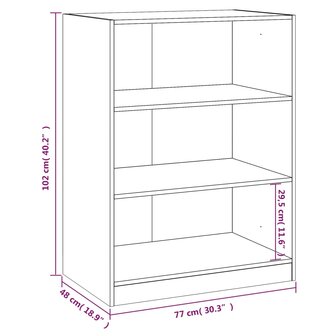 Kledingkast 77x48x102 cm bewerkt hout gerookt eikenkleurig 10