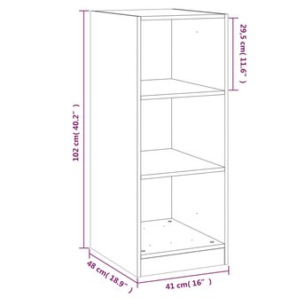 Kledingkast 48x41x102 cm bewerkt hout gerookt eikenkleurig 10