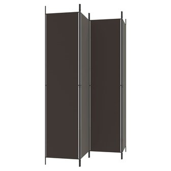 Kamerscherm met 4 panelen 200x220 cm stof bruin 4