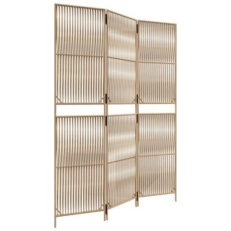 Kamerscherm 3 panelen poly rattan beige 2