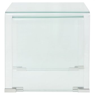 Bijzettafel set 2-dlg transparant gehard glas 5