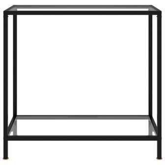 Wandtafel 80x35x75 cm gehard glas transparant 2