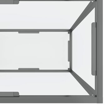 Wandtafel 160x35x75,5 cm gehard glas transparant 6