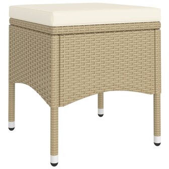 5-delige Bistroset poly rattan en gehard glas beige 6