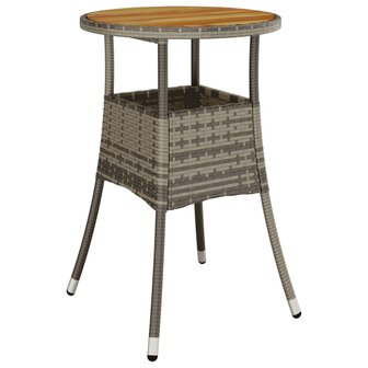 5-delige Bistroset met kussens poly rattan grijs 5