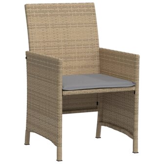 3-delige Bistroset met kussens poly rattan gemengd beige 5