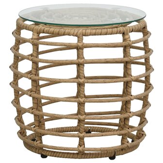 3-delige Bistroset poly rattan eikenkleurig 2