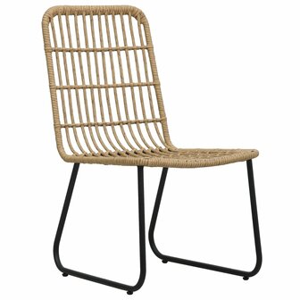 3-delige Bistroset poly rattan eikenkleurig 4