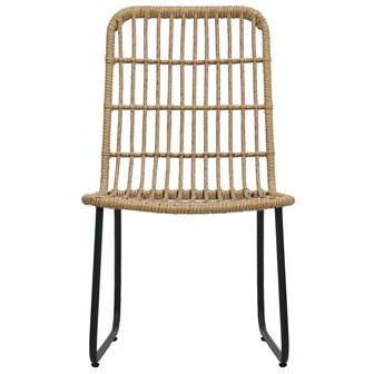 3-delige Bistroset poly rattan eikenkleurig 5