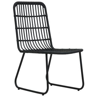 3-delige Bistroset poly rattan zwart 4