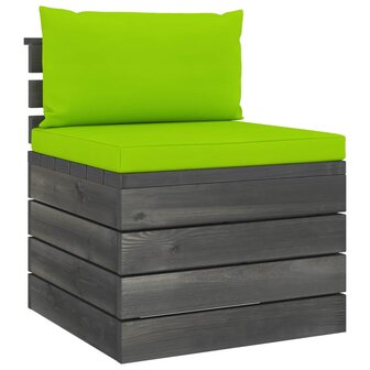 2-delige Loungeset met kussens pallet massief grenenhout 3