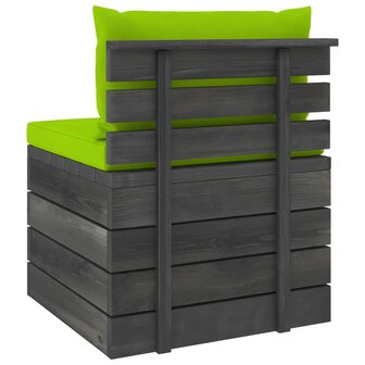 2-delige Loungeset met kussens pallet massief grenenhout 6