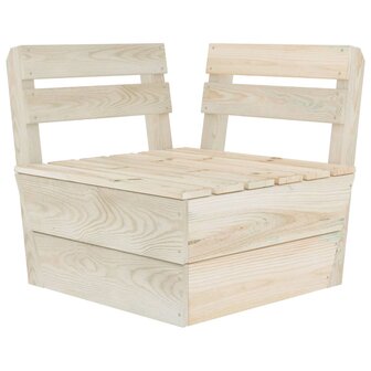 4-delige Loungeset pallet ge&iuml;mpregneerd vurenhout 4