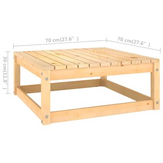 4-delige Loungeset massief grenenhout 11