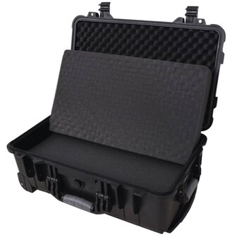 Hardcase transportkoffer met wielen en schuimen binnenkant 2