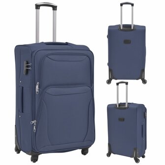 Trolleyset marineblauw 3-delig 2