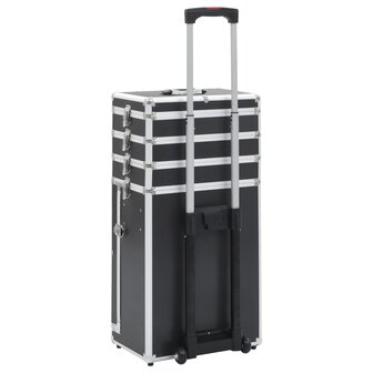 Make-up trolley aluminium zwart 4