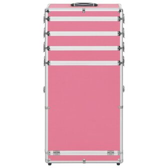 Make-up trolley aluminium roze 2