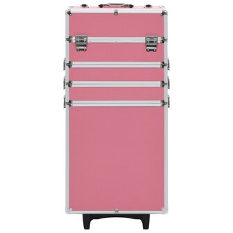 Make-up trolley aluminium roze 2