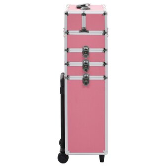 Make-up trolley aluminium roze 3