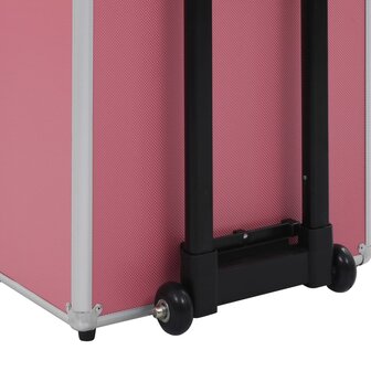 Make-up trolley aluminium roze 8