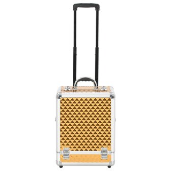 Make-up trolley 35x29x45 cm aluminium goudkleurig 2