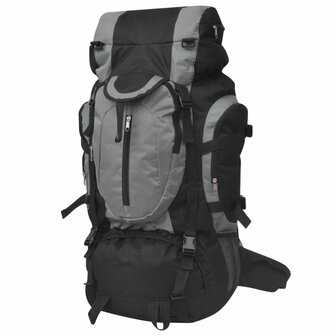 Rugzak hiking XXL 75 L zwart en grijs 1