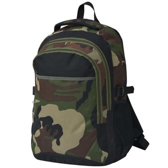 Rugzak voor school 40 L zwart en camouflage 1