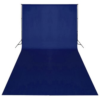 Achtergrond chromakey 600x300 cm katoen blauw 3