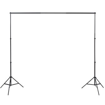 Fotostudioset met 3 katoenen achtergronden en frame 3x5 m 2