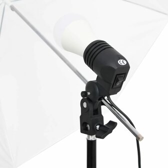 Fotostudioset met verlichtingsset en achtergrond 3