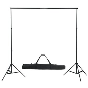 Fotostudioset met verlichtingsset en achtergrond 6