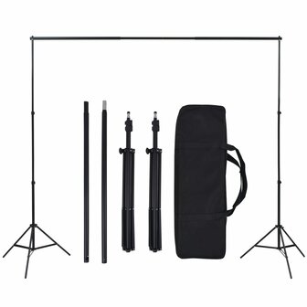 Fotostudioset met softboxlamp en achtergrond 11