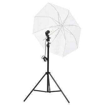 Fotostudioset met verlichtingsset, achtergrond en reflector 4