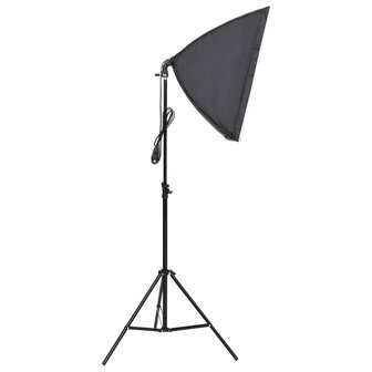 Fotostudioset met verlichtingsset en achtergrond 5