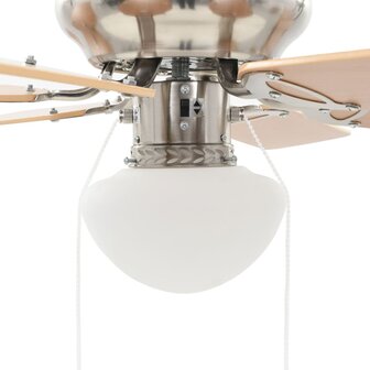 Plafondventilator met lamp 82 cm lichtbruin 7