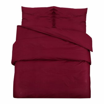 Dekbedovertrekset lichtgewicht 200x220 cm microvezel bordeaux 2