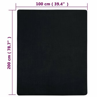 Hoeslaken jersey 100x200 cm katoen zwart 5