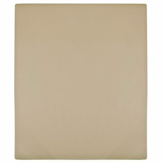 Hoeslaken jersey 90x200 cm katoen taupe 1