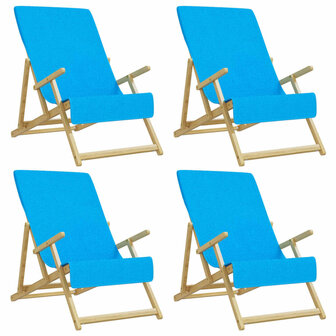 Strandhanddoeken 4 st 400 g/m&sup2; 60x135 cm stof turquoise 2